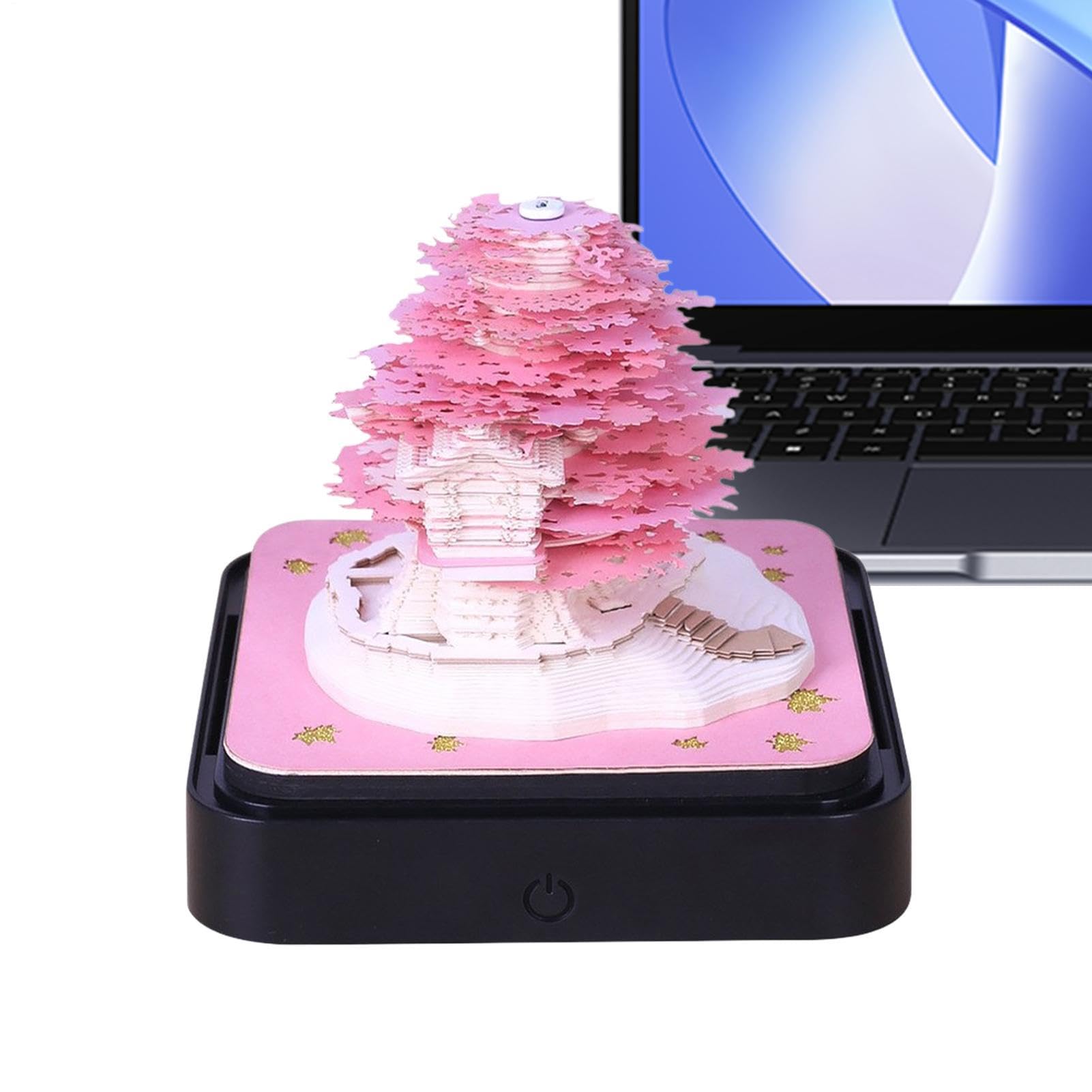 Generisch 3D Papierskulptur-Kalender Kunstvoller - und Hausdesign | Mit Klarer Staubschutzhaube Abreißbarem Ästhetischen Haftnotizen Aufgaben Gewohnheitstracking Büro Klassenzim