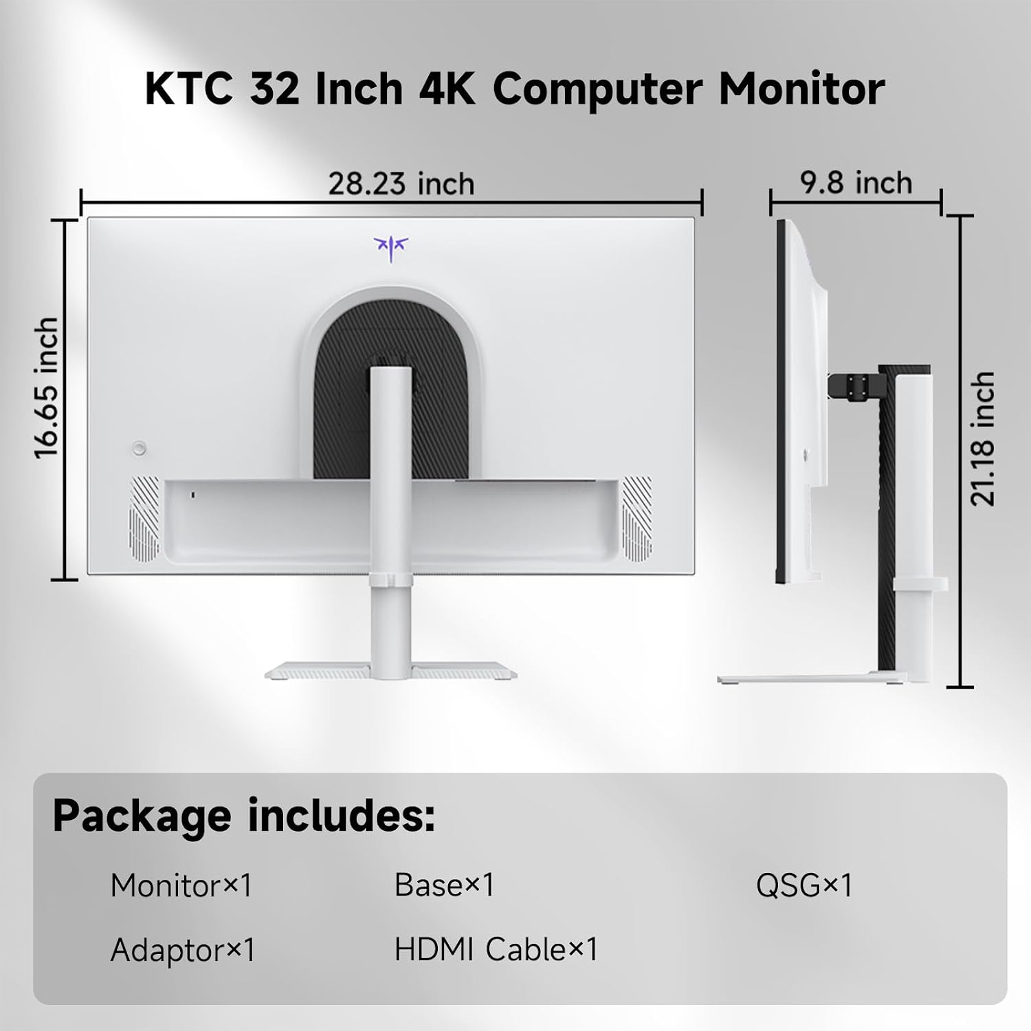KTC 32 Inch 4K UHD White Computer Monitor, HDR VA Panel, H32U6 | 3840x2160 for Home Office, 3000:1 Contrast, 99% sRGB, Tilt/Height/Swivel/Pivot Adjustable, HDMI DisplayPort 10 61GFqP8Y eL. AC SL1500