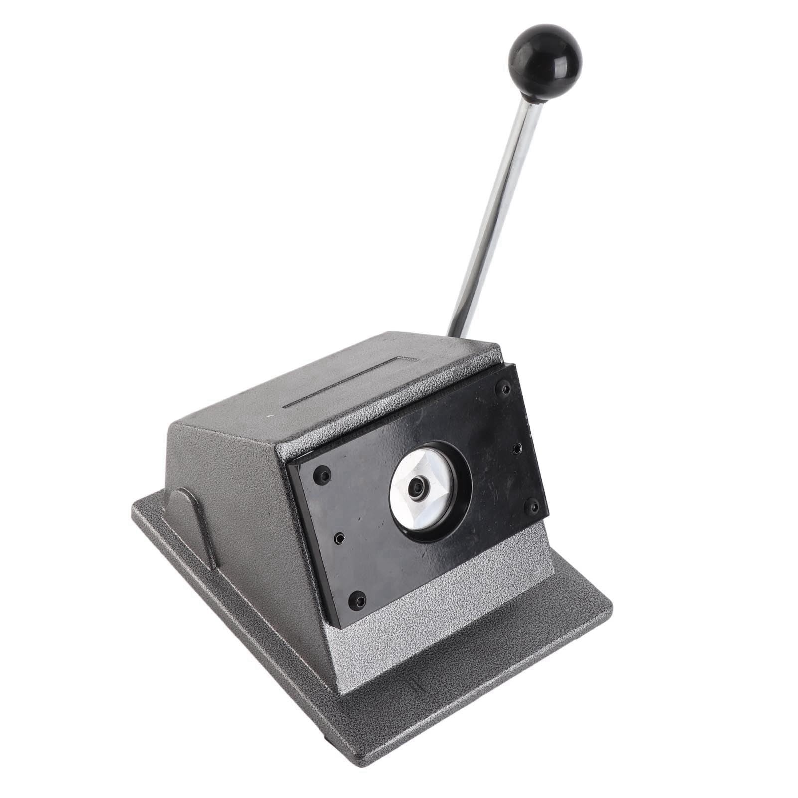 VBESTLIFE Herramienta de Perforación de Insignia Redonda, Troqueladora Redonda Duradera para Tarjetas de PVC de Cuero de Papel, Corte Preciso para Cuero, Tarjeta de PVC con Pegamento Magnético