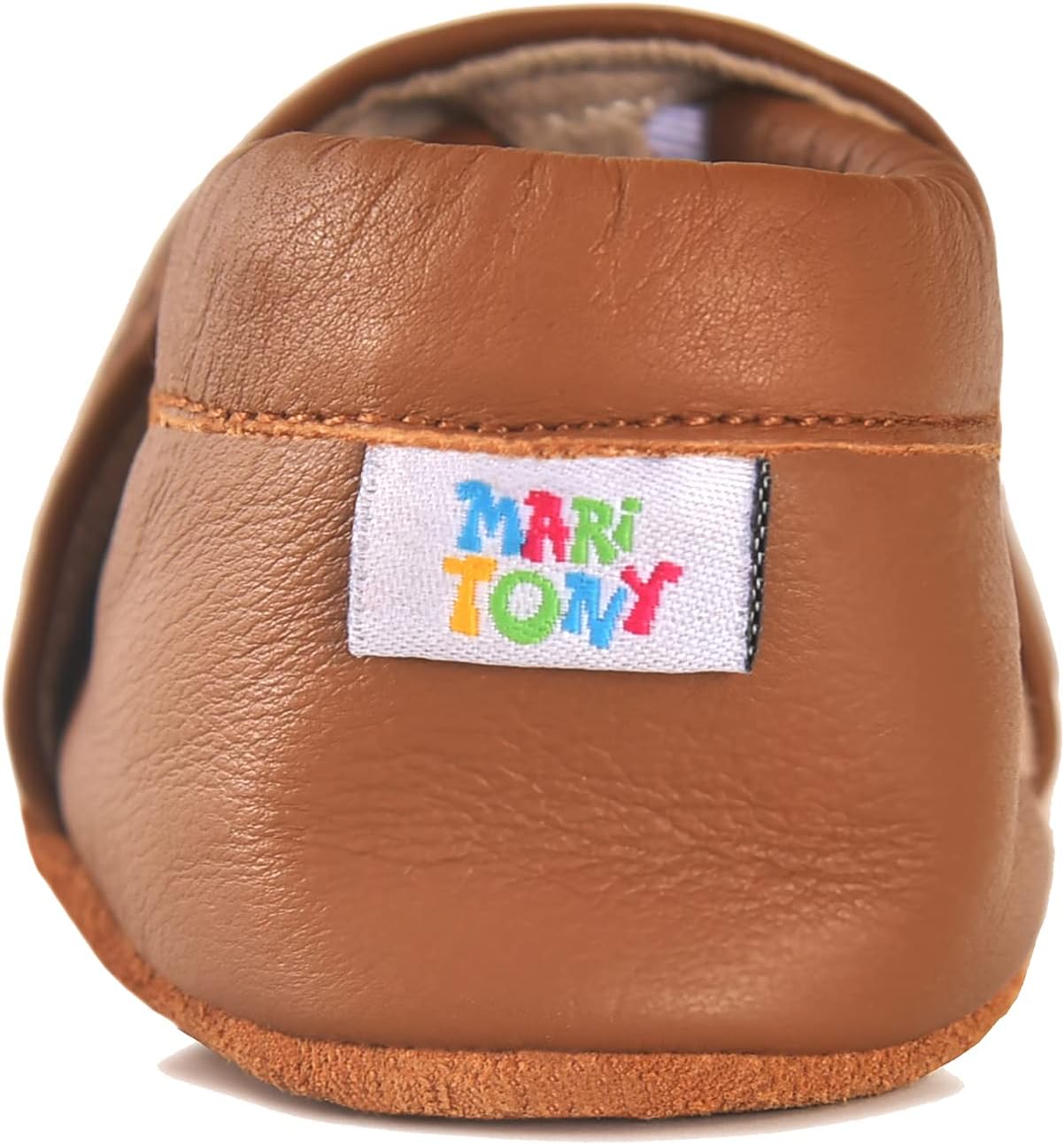 BAOLESEM Crawling Shoes Leather First Walking Shoes Boys Girls Soft Baby Shoes Toddler Slippers with Suede Soles for Baby - Brown