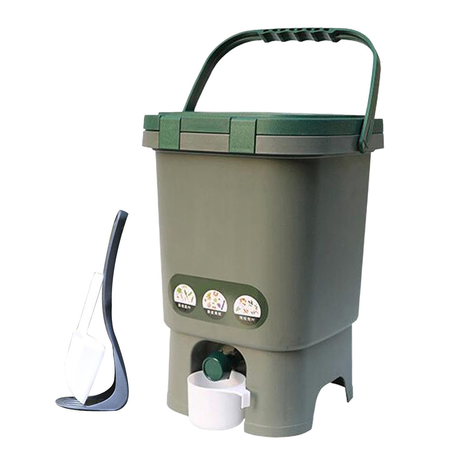 Seau à Compost pour Jardin et verger Transformez Vos déchets en Poubelle d'intérieur sans Effort Poubelle Seau à Compost Portable avec étanchéité Solide de Cuisine Fûts de Fermentation