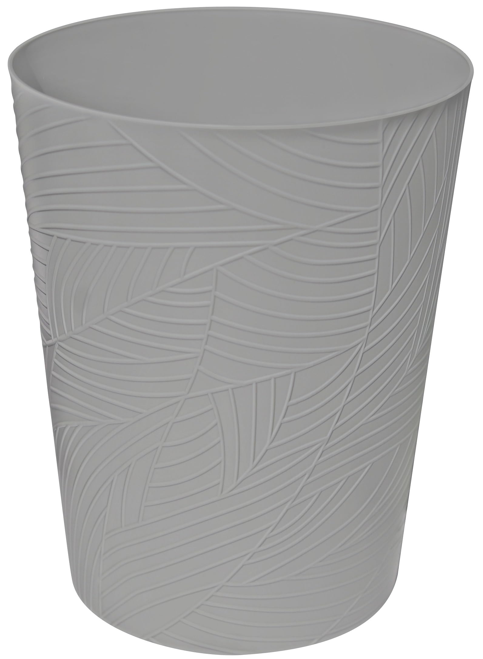 Stylish Leaf Trash Can - 1.8 Gallon Grey -9