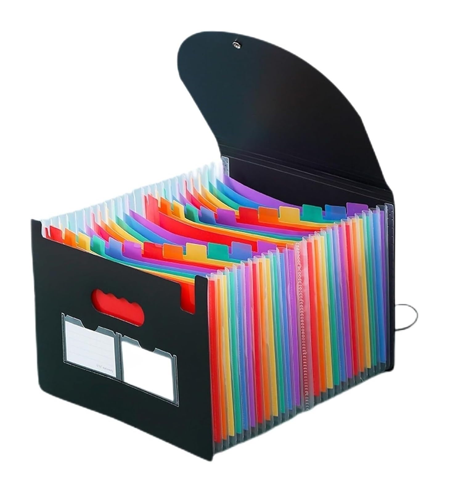 Organizer a Fisarmonica, Scatola Porta Documenti A4 for Fisarmonica, Organizer for fatture, Nero, 13 o 25 Tasche, for Ufficio Domestico(Black-25 Pockets)