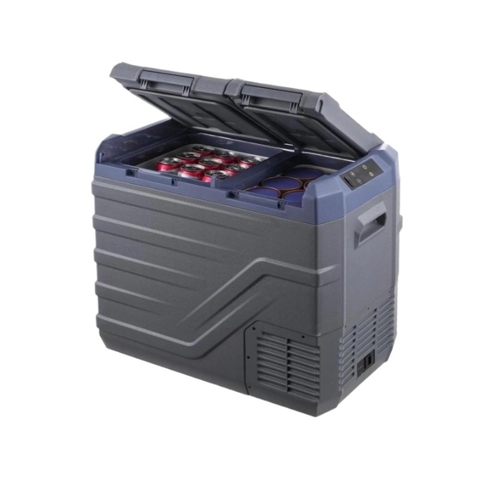 Refrigerador portátil de Doble Zona for Coche, refrigerador for Coche, refrigerador con compresor de Rango Ajustable de 12/24 V CC y CA.(NLD55)