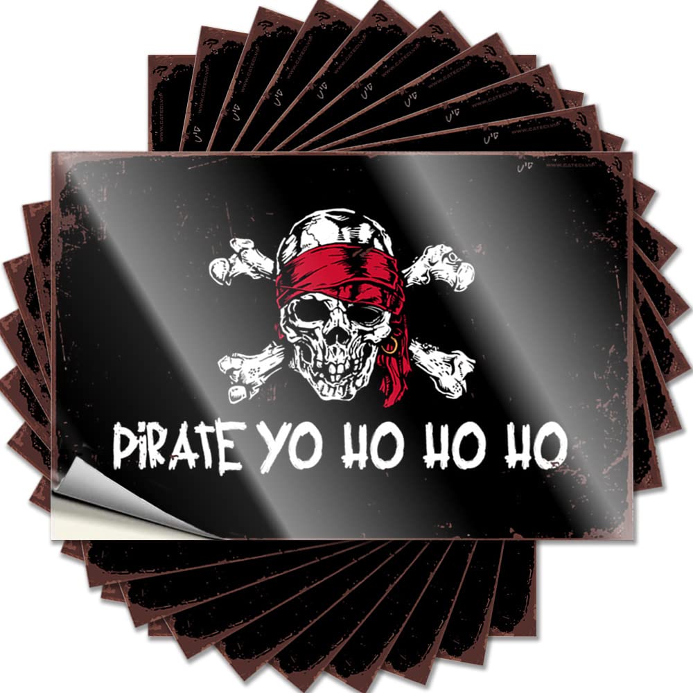 Stickers - Half Bumper Pirate Yo Ho Ho Ho for Long Mens(12X18CM)