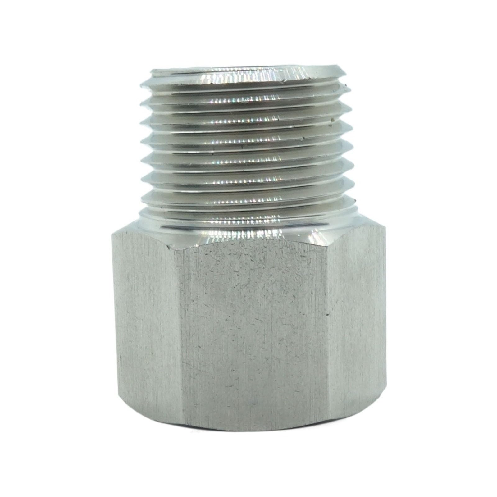 1 Piece 1/2" NPT Pipe Male x M20*1.5 Female Metric Gauge Sensor Adapter Stainless 304