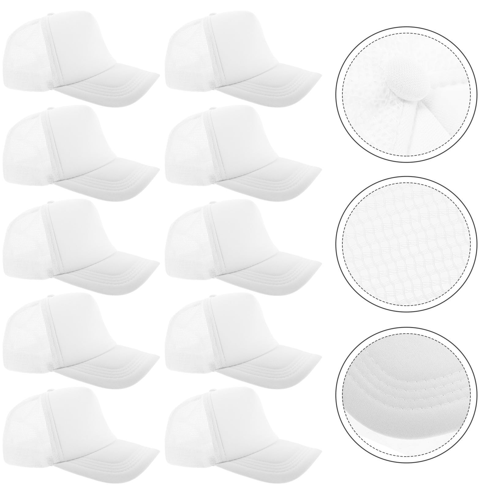 Sombrero de Sublimación DIY Azul para Vacaciones y Camping, Gorra de Béisbol de Poliéster Diseño Transpirable y Resistente, Ideal para Grupos y Eventos