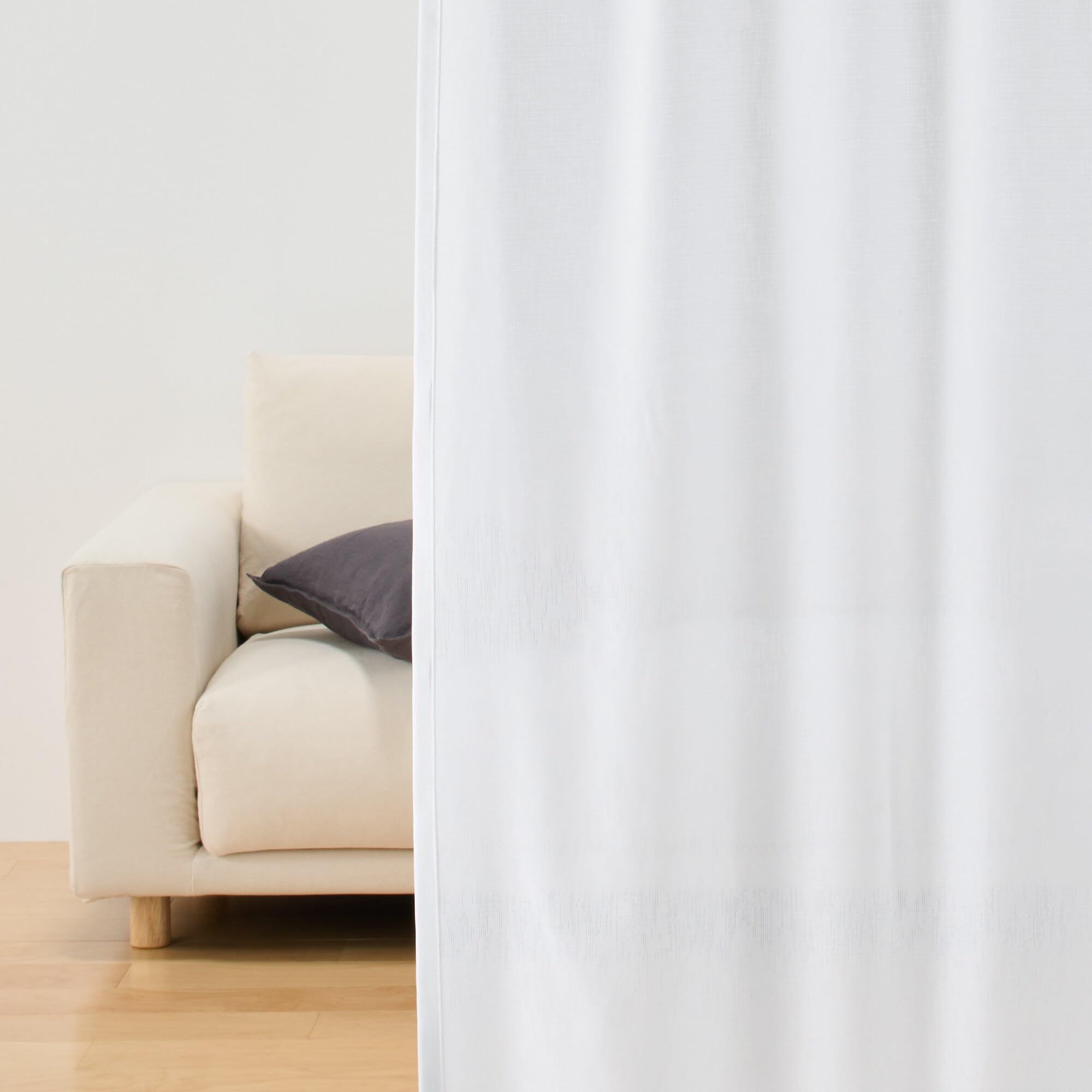 Amazon｜無印良品 【新生活】遮像 ポリエステルノンプリーツレース