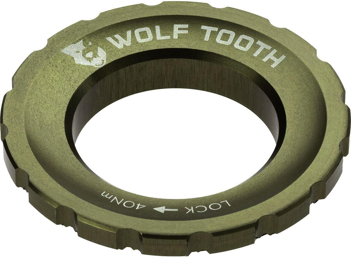 Wolf Tooth Components Centerlock Lockring Olive, Single/Qr/12Mm/15Mm/20Mm