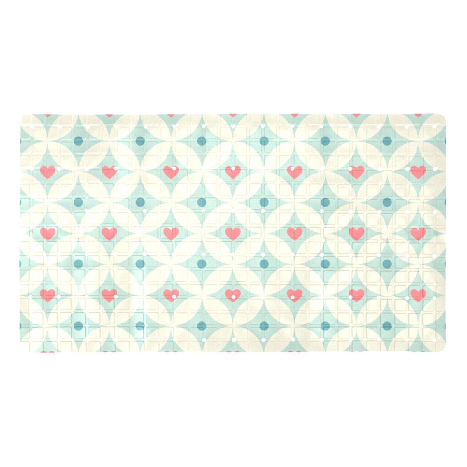 Alfombrilla antideslizante para bañera Bennigiry de corazones infantil 40x70 cm