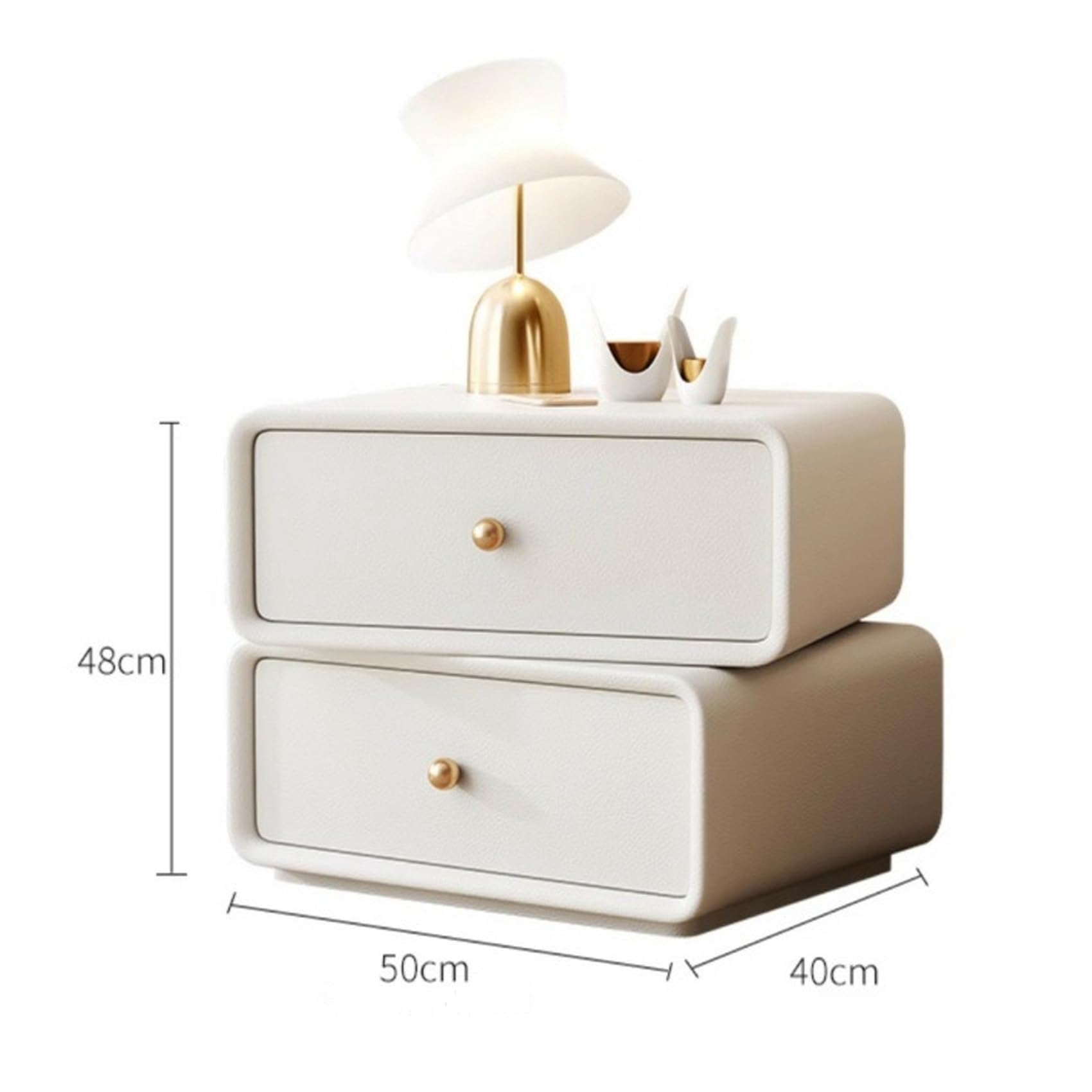 Light ry Stolik nocny z litego drewna, obracany o 360°, nowoczesny stolik nocny z 2 otworami, minimalistyczny stolik pomocniczy do sypialni, smukły obrotowy blat