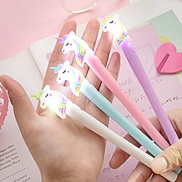 Own Box 12 Pcs Unicorn Ball Pens set Navratri Gifts For Girls /Kanjak Gifts /Birthday Return Gifts In Bulk For Kids, Girls, Boys (Multicolour, Pack Of 12)