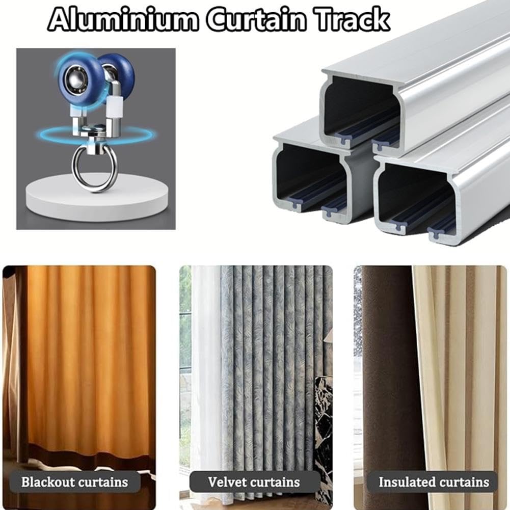 Rail À Rideaux en Aluminium pour de Plafond et Mural