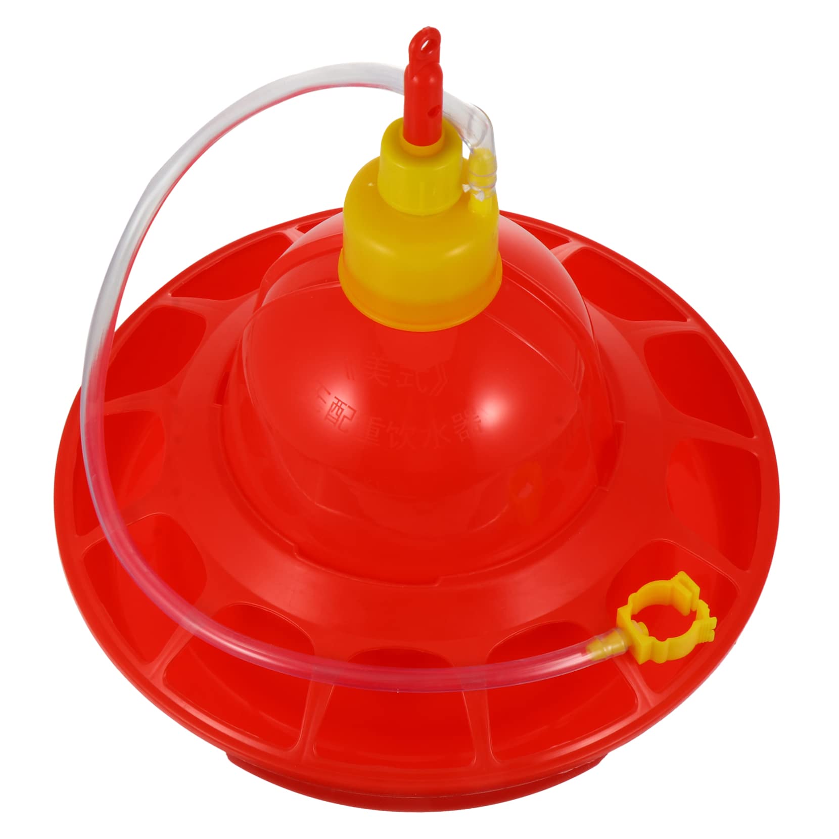 BESPORTBLE Mangiatoia Automatica Contenitore Acqua per Pollame in Plastica Rossa Resistente al Freddo Adatto a Galline e Anatre per Uso Agricolo e Interno