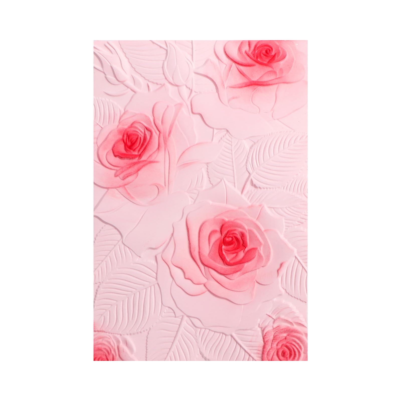 OTCRAFT 3D Plastic Embossing Folders Rose for DIY Scrapbooking Photo Album Card Paper Craft Decoration for Card Making,Embossing Template Paper Card 6.3" L x 4.5" W Embossing Stencil