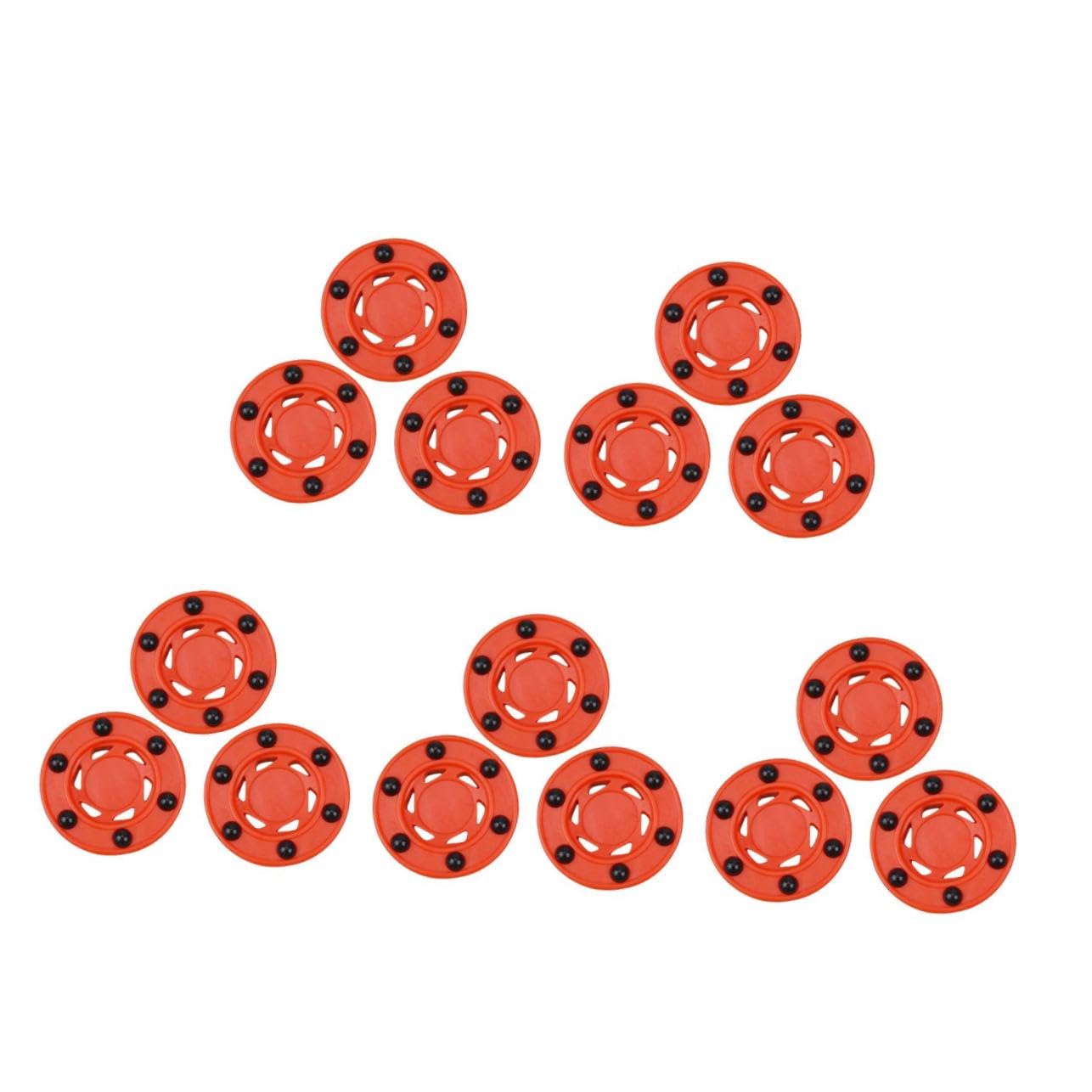HEMOTON 5 Ensembles Palet Hockey Hockey Rondelle De Hockey De Rue Jeu Roller Hockey Puck De Hockey pour Entraînement Rondelle D'entraînement De Hockey en Ligne Nylon Rouge 3 Pièces * 5