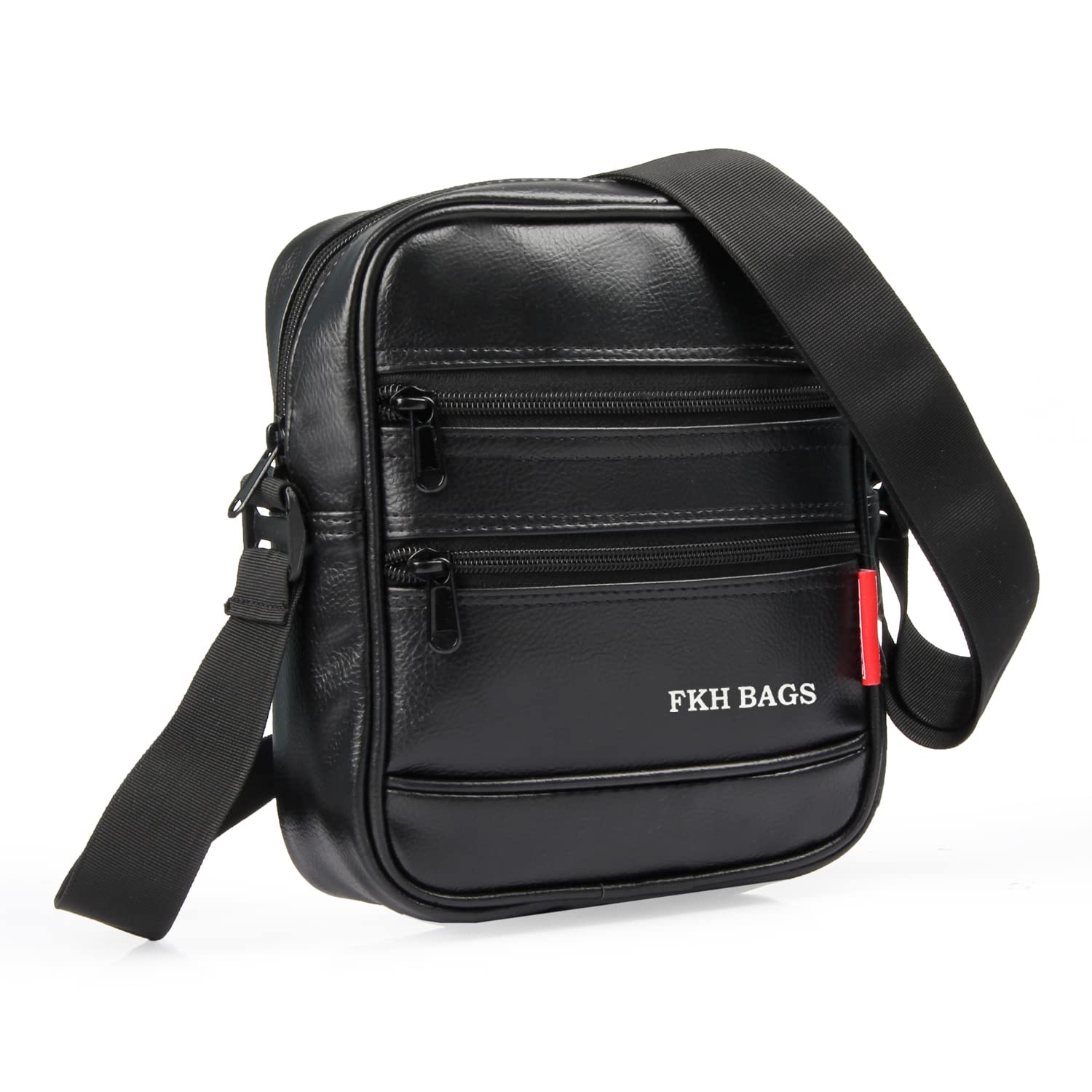 fkh bags Men's and Women's Pure Luxury Genuine Leather Messenger/Crossbody/Sling Bag for Men Compact Organizer with Adjustable Shoulder Strap | Mens Father Husband gift items.-picture-46