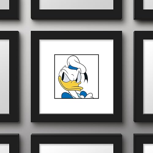 Miniatura 2 de Trends International Gallery Pops Disney Mickey and Friends - Arte de pared sonriente de Donald Duck Expressions, versión enmarcada negra, 12 x 12