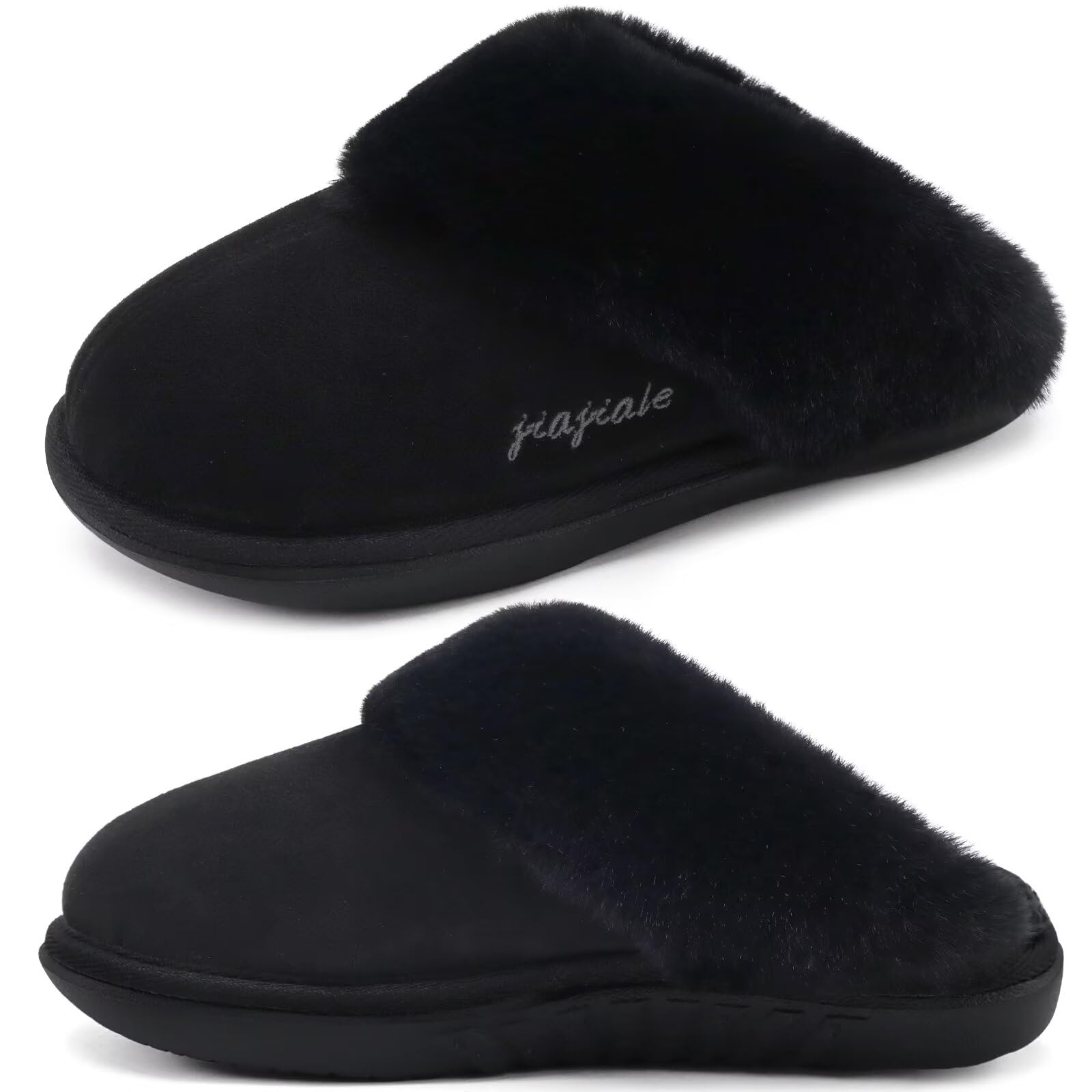 jiajiale Pantofole Donne Delle Accogliente Caldo Fluff Slipper Per Inverno Slip On Cuscino Morbido Memory Foam Scarpe Casa Con Suola In Gomma Dura Indoor Outdoor