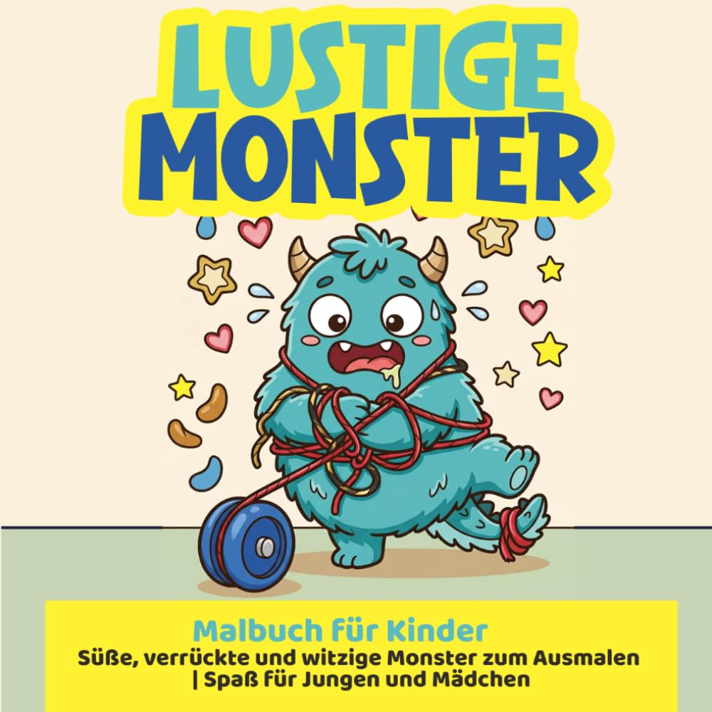 Lustige Monster - Malbuch für Kinder | Süße, verrückte und witzige Monster zum Ausmalen | Spaß für Jungen und Mädchen