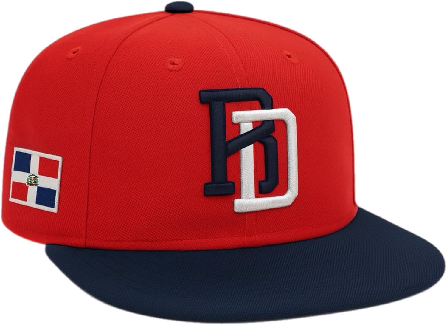Dominicana Red and Blue RD Snapback Hat – Baseball Cap - Clasico Mundial - Replica Roja Azul