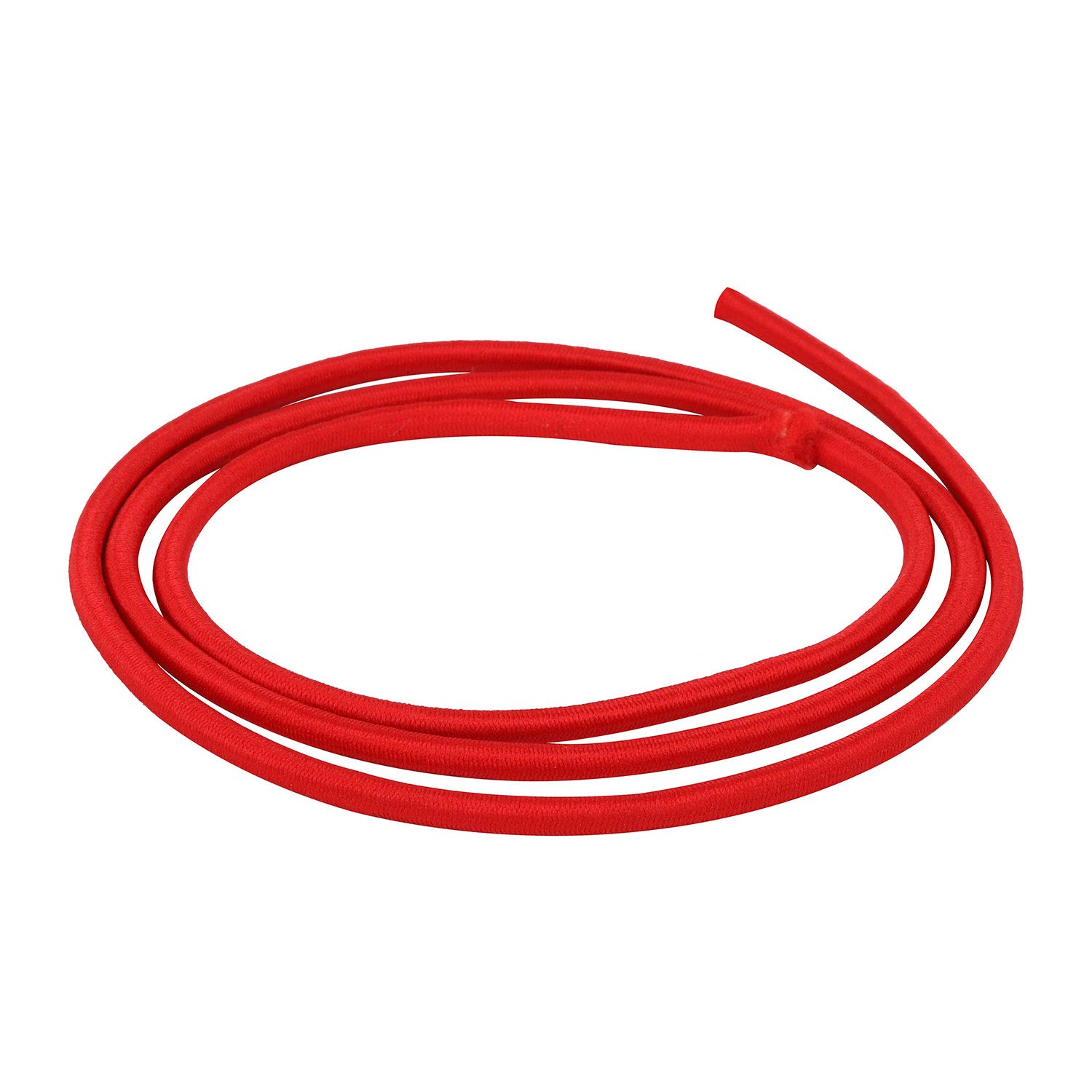 Trimming Shop 4mm Wide Bungee Rope Shock Cord, Stretchy Strap, Round Elastic String for Sewing, Kayaks, DIY Craft Projects, Backpack, Tent Poles (Red, 10 Metres)