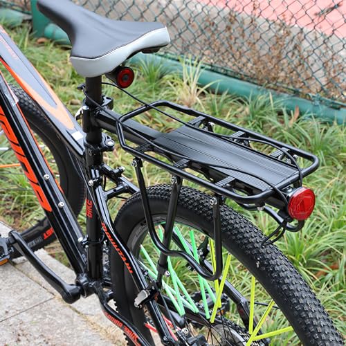 Gepäckträger Mountainbike,Universal Einstellbare Fahrrad Gepäckträger, Aluminiumlegierung Fahrradgepäckträger mit Schutzbleche und Reflektor, Schnellverschluss und Montage für 24-29 Zoll MTB