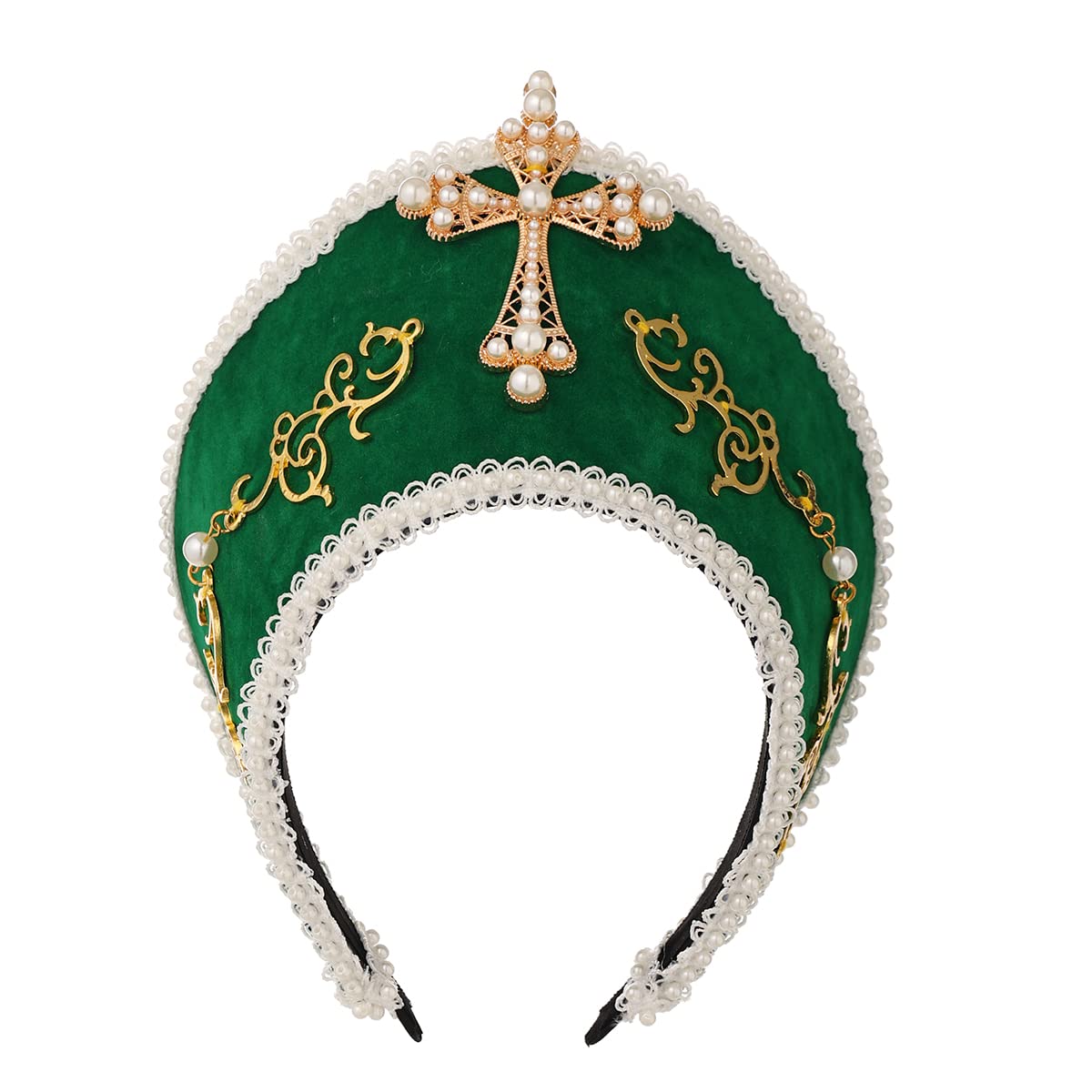 GRACEART Anne Boleyn Hat Headpiece Elizabethan Headwear Tudor Coronet Hood Hat