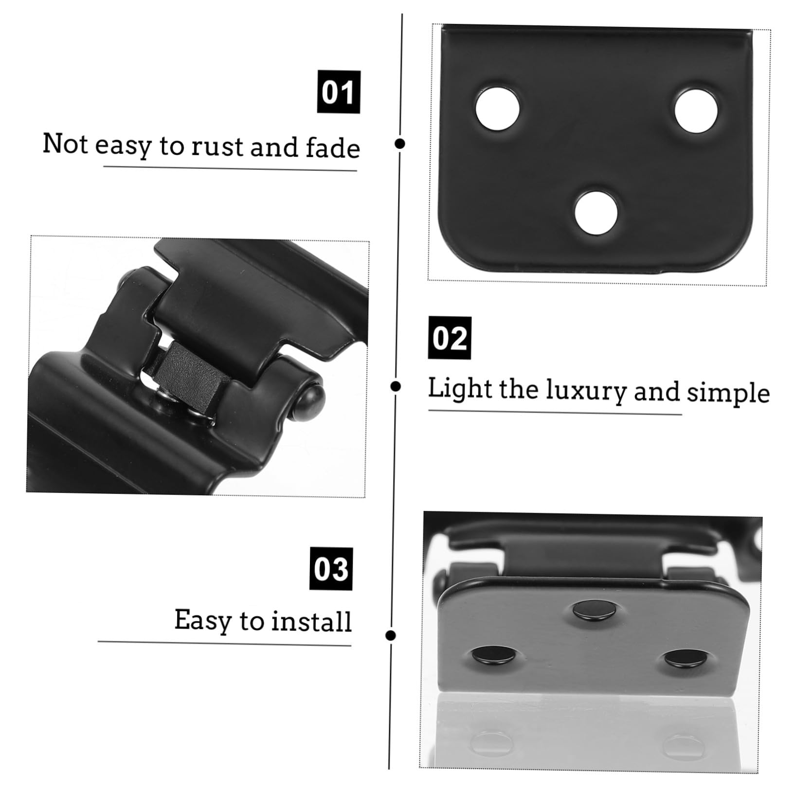 WOONEKY 10pezzi Cerniere Per Porte in Metallo Resistenti Cerniere Per Mobili Battuta Per Arrugginirsi Per Armadi Cuscinetti Perla Per Apertura e Chiusura Morbida