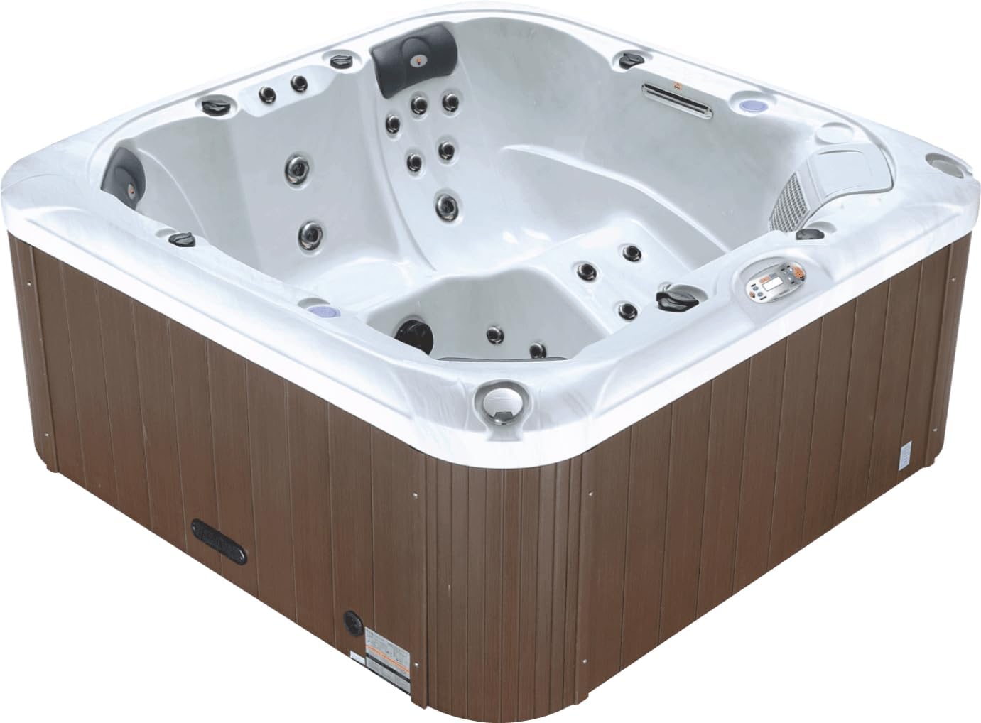 Liberty Spas KH-10206 Model LYS5000 Luxury 240V 6 Person Spa Hot Tub; 34 Adjustable & Interchangeable Jets; No-Float Lounger & Captain’s Chair; Bluetooth Audio, LED Lights & Dual Waterfalls