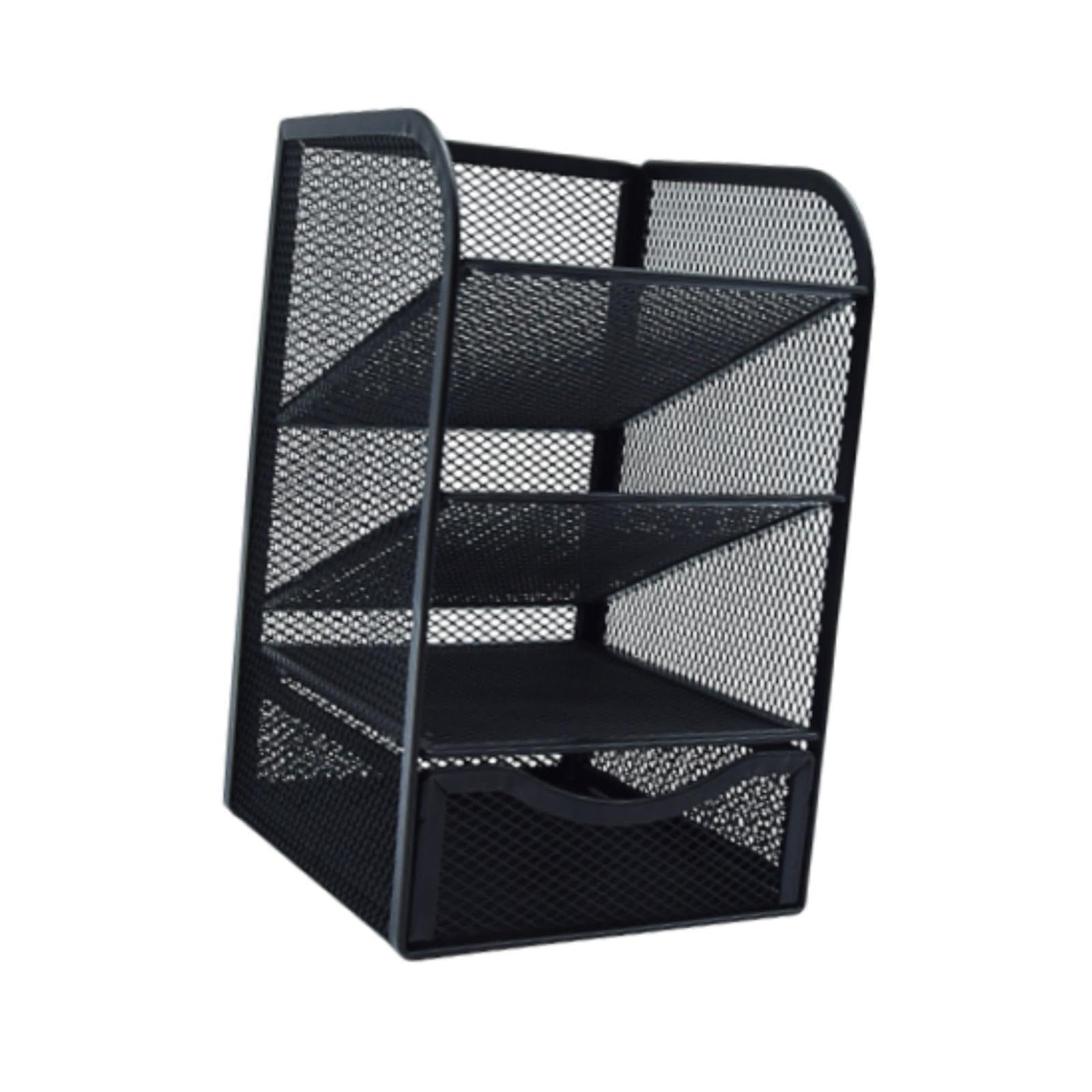 Rangement feutres et crayons avec ce porte-stylo noir multifonction pour bureau de maison