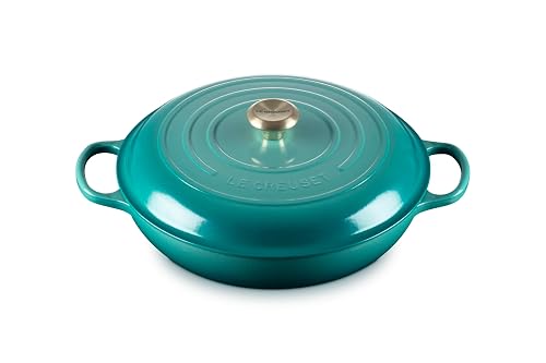 Enameled Cast Iron Signature Braiser, 5qt., Riviera
