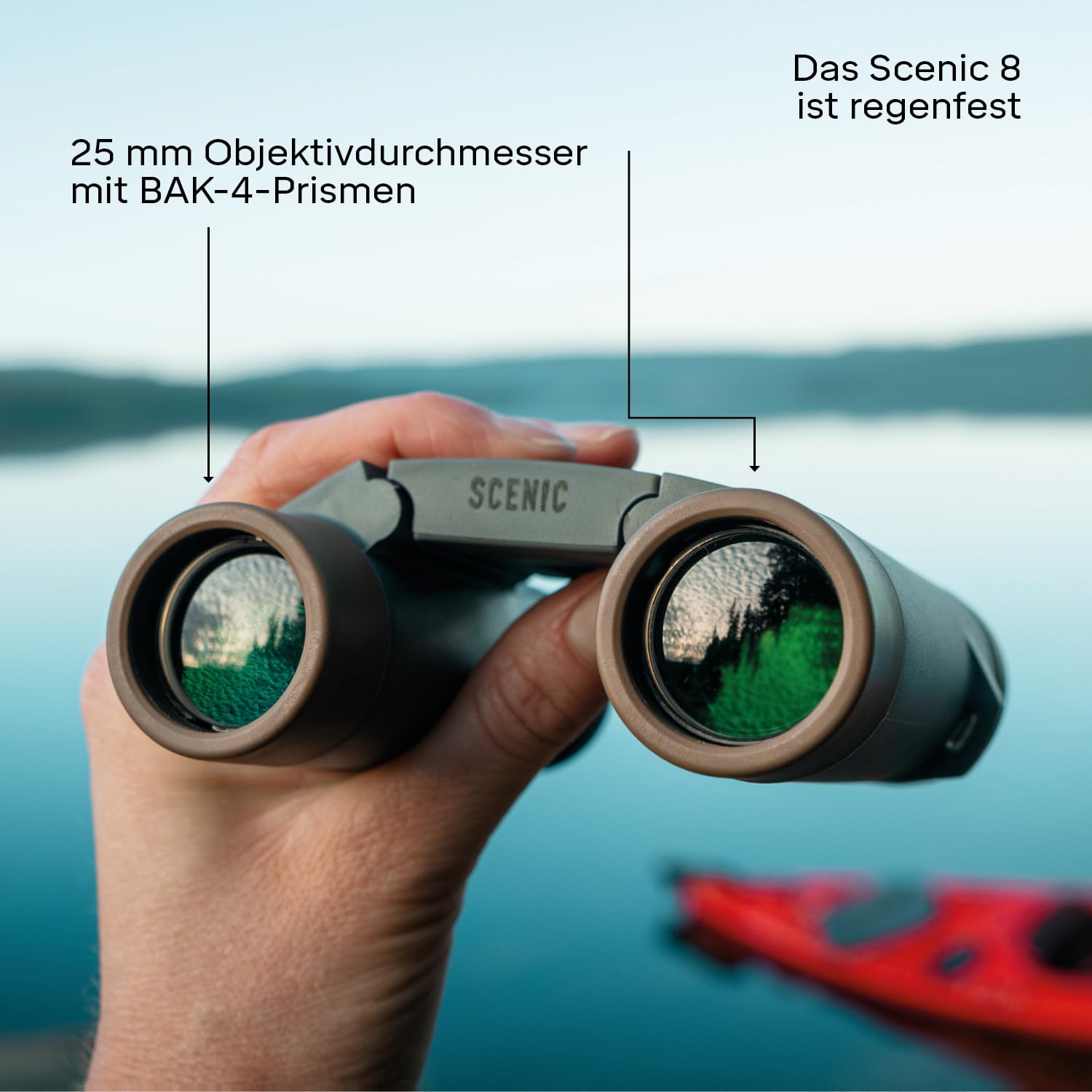 Silva kleines Fernglas Erwachsene & für Kinder - Scenic 8-8x25 Wasserfest - BAK4 - Faltbares Fernglas klein - Mit Etui und Nackentrageband