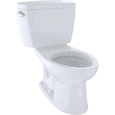 TOTO CST744SL#01 Drake 2-Piece Ada Toilet with Elongated Bowl, Cotton White