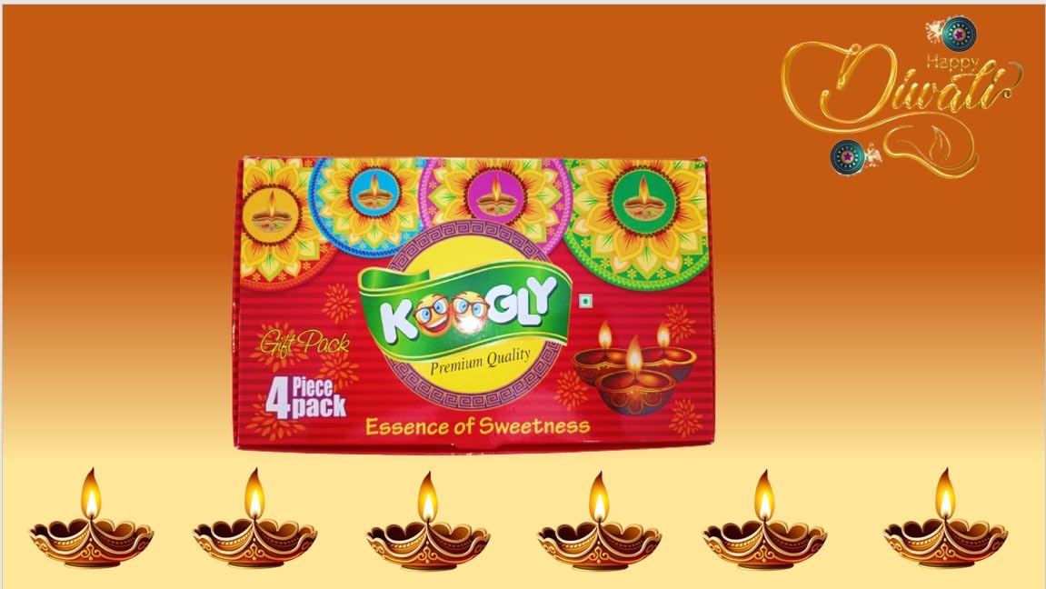KOOGLY Gift Hamper 4 Assorted Mukhwas punjabi mix, mewa mix, gulab