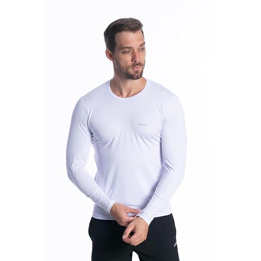 Camiseta Camisa Térmica Masculina Proteção Solar Uv 50+ Manga Longa Dry Fit