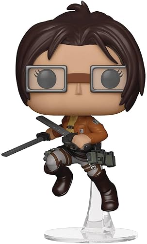 Miniatura 4 de Attack on Titan - Figura de vinilo Hange Zoe Pop! (encuadernada con funda protectora compatible con Pop)
