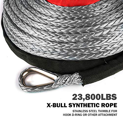 X-Bull Sk75 3/8" X 100’Dyneema Synthetic Winch Rope 23,809 Lbs #TOP5