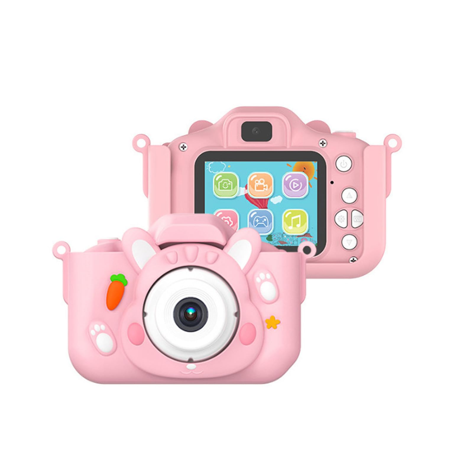 Fotocamera digitale per bambini, 1080P HD, schermo da 2 pollici, scheda di memoria da 32 GB, scatta foto e video, compleanno per bambini dai 3 ai 12 anni (rosa)