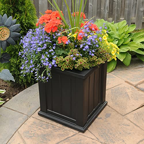 Mayne 4837-B Cape Cod Planter, 16X16, Black #TOP3