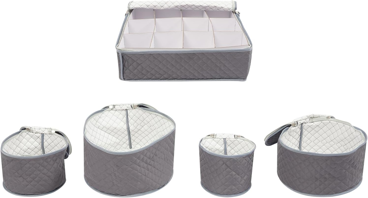 Flatware Storage Case - Durable Silverware Storage Container Box with Removable Lid and Easy to Carry Handles - Large Capacity Keeps Your Cutlery Organized & Protected