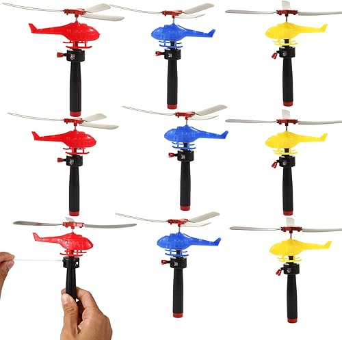 VETE Paquete de 8 aviones de juguete volador helicóptero para niños pequeños, helicóptero giratorio de 360° juguetes de avión para niños y niñas,
