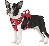 Vista 25 de SlowTon Arnés para perro sin tirones, arnés resistente sin estrangulamiento para mascotas, con 2 clips para la correa y mango vertical de fácil