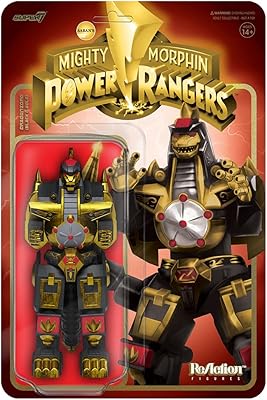 Super7 Mighty Morphin Power Rangers Dragonzord Black & Gold - 6 in Reaction Figure