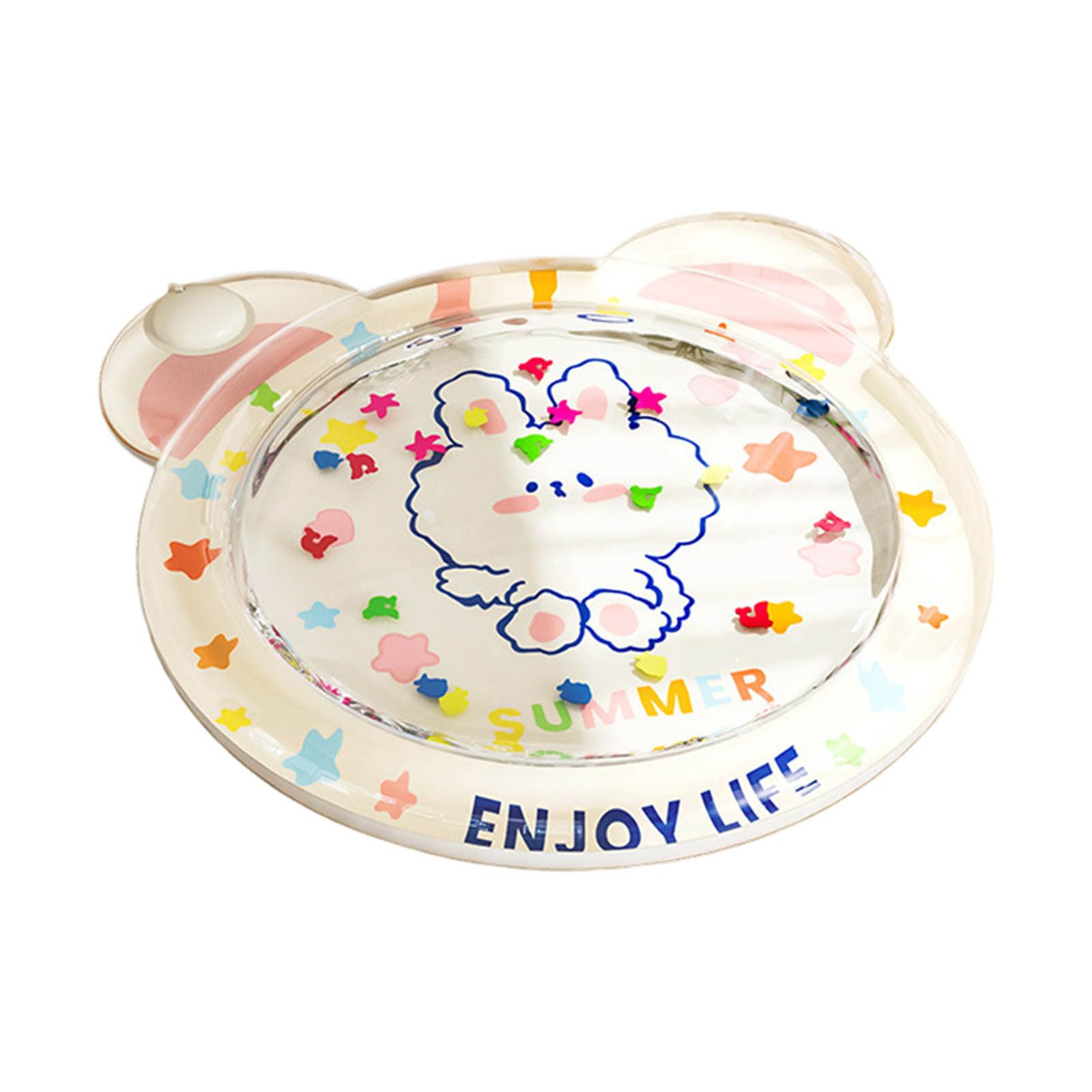 Back Support Pillow Inflatable Patting Water Cushion For Babies Inflatable Crawling Pet Seat Cushion Patting Water Children's Toy Large Covers (D, One Size)