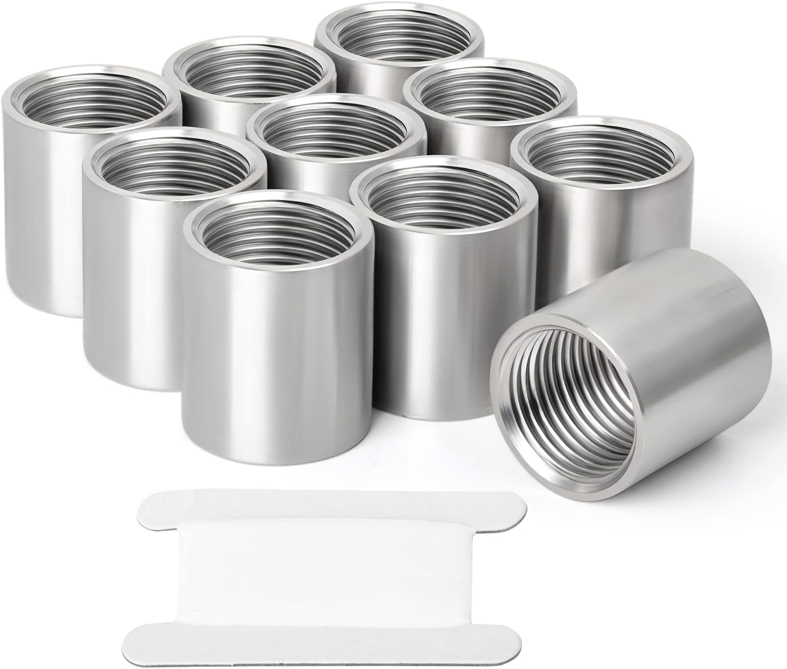 TAISHER 10PCS 304 Stainless Steel Cast Pipe Fitting, Coupling, 1/2" x 1/2" NPT Female Threaded