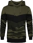 Mens Novelty Color Block Hoodies Cozy Sport Outwear