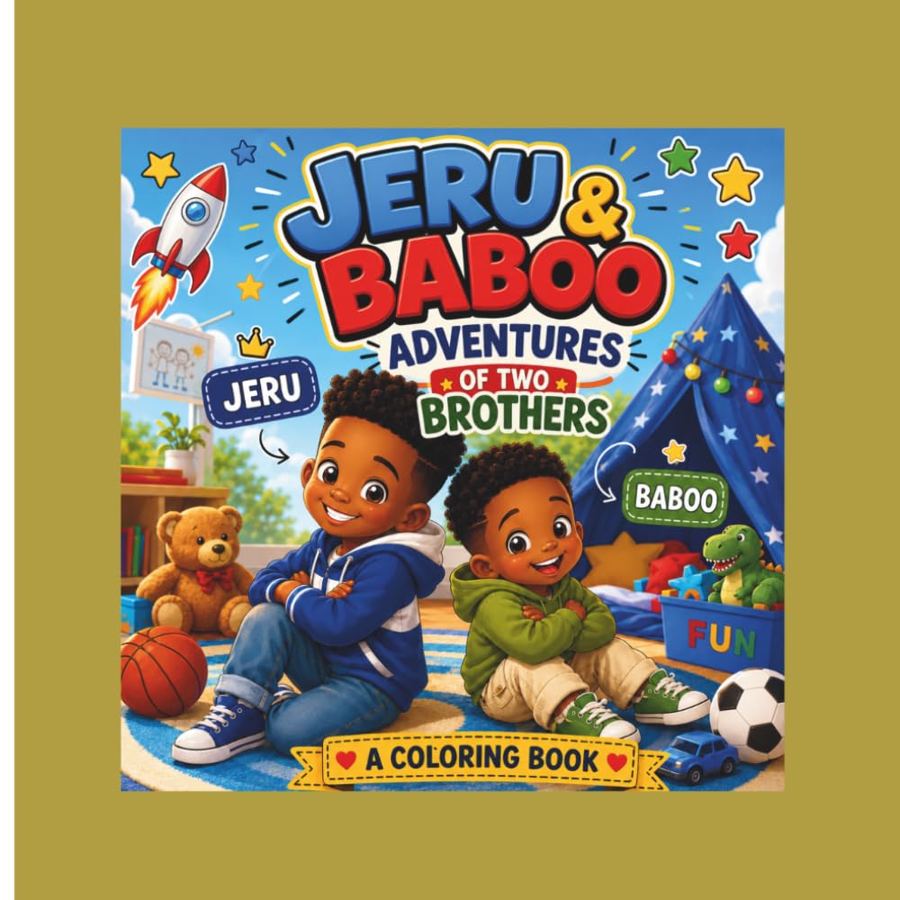 Jeru & Baboo Adventures of Two Brothers: A Fun Adventure Coloring Book for Little Explorers