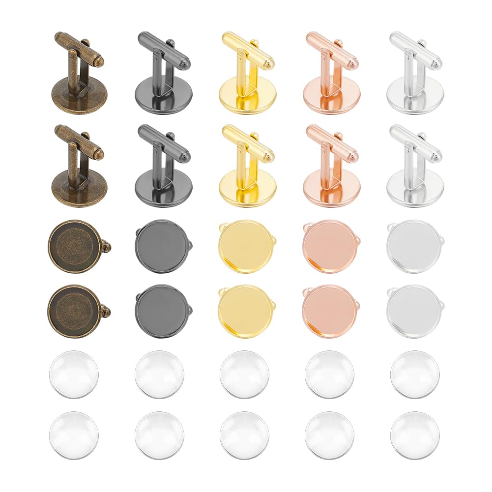 Lot De 20 Boutons De Manchette En Laiton Plaqué Or - Vierges, Diamètre 12-20mm, Artisanal
