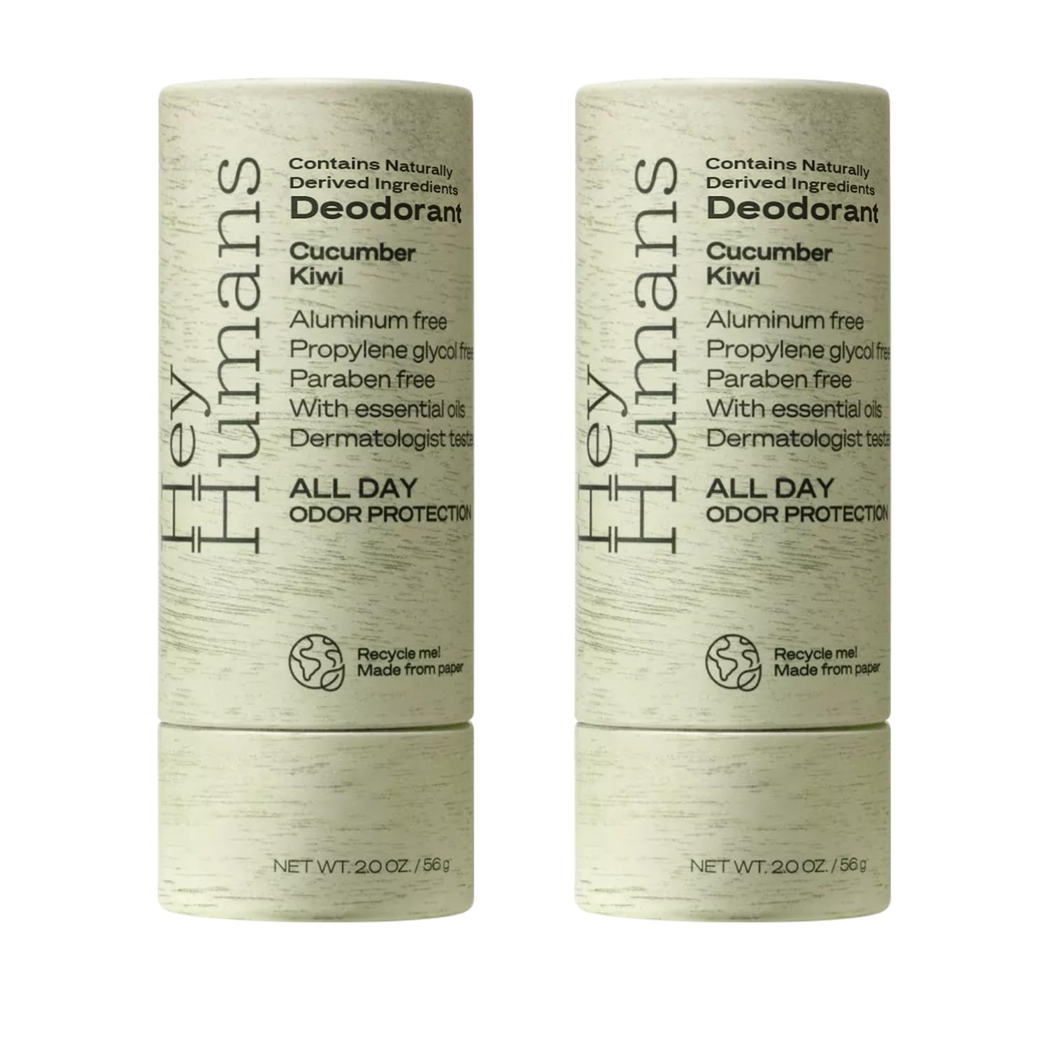 Hey Humans Deodorant, Aluminum Free Deodorant for Women and Men, Contains Naturally Derived Ingredients, All Day Odor Control, Refreshing Essential